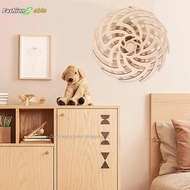 FAMY Handmade Retro Kinetic Sculpture Moving Kinetic Wall Art Wooden Windmill Reversal Statue For Li