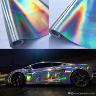 Stiker Hologram Skotlet Vinyl Mobil Hologram Laser Chrome Lebar 127cm