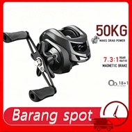 Reel Mesin Pancing Casting Reel Bc Reel Baitcasting Reel 50kg Max Drag Fishing Reel Double Spool