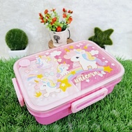 Unicorn Pink Lunch Box 1200ml Unicorn Lunch Box with 2 Compartments Unicorn Lunch Box L