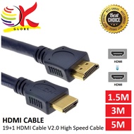 19+1 HDMI CABLE HD CABLE V2.0 / V2.1 HIGH SPEED HIGH QUALITY 3D FULL HD 1080P SUPPORT 4K & 3D COPPER