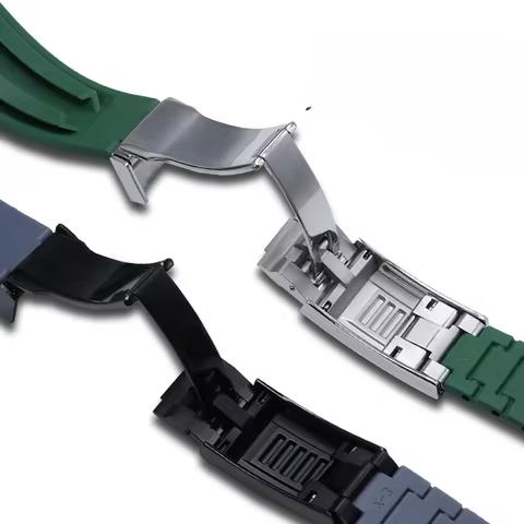 20mm 21mm for Rolex Daytona Submariner OYSTERFLEX Yacht Master Small Wrist Silicone Strap Rubber Sho