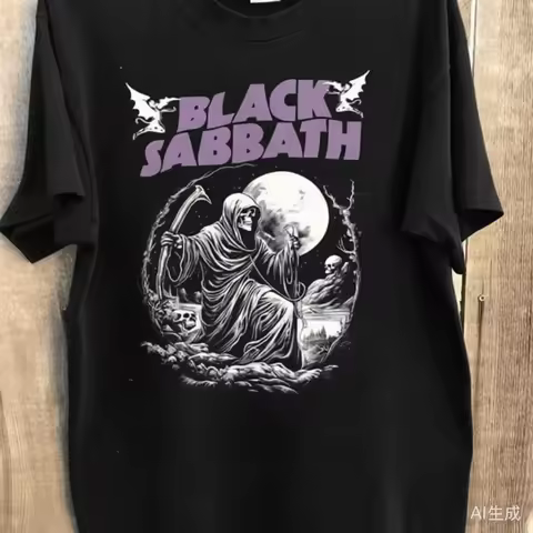 2026 New Vintage 80s Black Sabbat Band T-Shirt Band Heavy Metal Summer New Men's Women Vintage Fashi