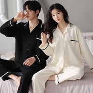 Spring Couple Pajamas Suits for Women and Men Pure Cotton Soft Loose Home Clothes Fashionable Pajama