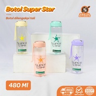 480ml drinking water bottle / Children's drinking water bottle with straw and rope 480ml BPA FREE B-