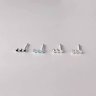 Winterwinter Jewelry Silver925: Real Silver Earrings Decorated With 3 cz Diamonds