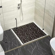 1pc 53 * 52cm Pebble Anti Slip Pad With Suction Cup For Bathroom Anti Slip Pad, Machine Washable And