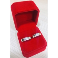 PUTIH 925 SILVER COUPLE RING/ORIGINAL WHITE GOLD PLATED SILVER JEWELRY/CPP083