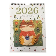 Colorful Cat Calendar Cat Wall Calendar 2026 2026 Hand-painted Cat Wall Calendar Perfect Gift for Pe