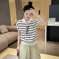 Polo t-shirt made of wool and yarn printed with the word alo for women - [at21] - Xam Xi Shop