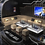 L-Shaped Club Sofa Sofa KTV Light Luxury High-End Sofa Coffee Table Clear Bar ktv Card Holder Bar Ho