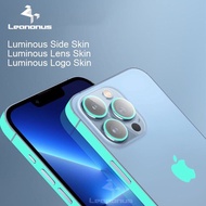 For iPhone 13 Pro Max 12 Mini Films Cases Luminous Frame Decal Skin Glow in Dark Side Film Cover Protector Slim Matte Stickers