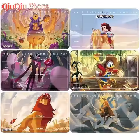60x35x0.2Cm Cartoon Anime Lorcana Card Battle Single Tcg Game Mat Game Table Mat Card Mat Collection