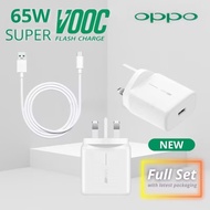 65W Charger type c Supervooc 2.0 Fast Charger 6.5A USB Type-C Cable For OPPO A76 A95 A96 R17 Pro Ren