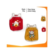 Quin Pet 2-strap shirt CNY for pets, 4-way stretch ribbed fabric