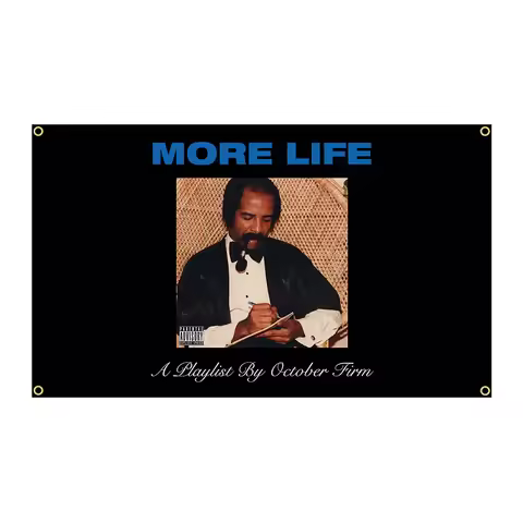 90x150cm More Life Flag Music Album Tapestry Banner For Bar Beer House College Dorm Room Man Cave Ta