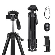 Andoer 1.88M/74in Photography Tripod Camera Tripod Stand Aluminum Alloy 360° Rotatable 5kg/11lbs Loa