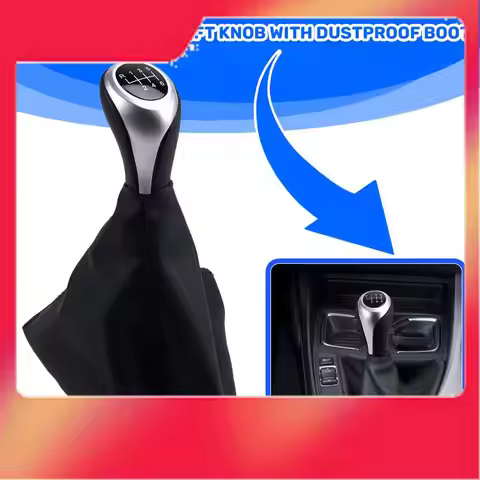 Car 6 Speed Manual Gear Lever Stick Shift Knob With PU Leather Dustproof Boot For BMW 1 3 Series F20
