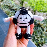 Soccer baby wool keychain