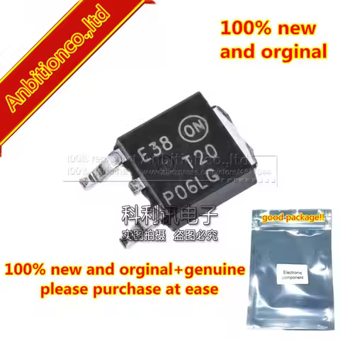 10pcs 100% new and orgina NTD20P06LT4G T20P06LG Power MOSFET -60 V, -15.5 A, Single P-Channel, DPAK 