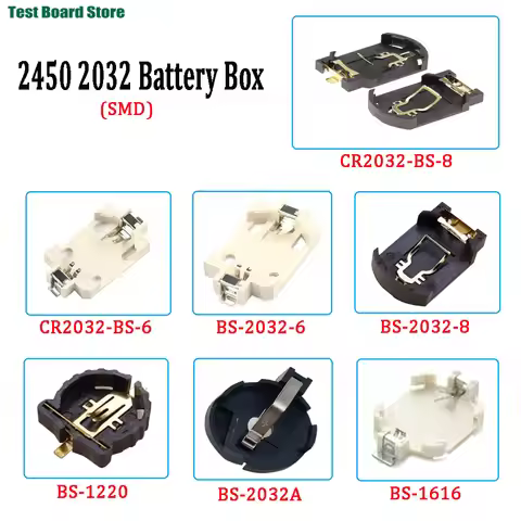 1-10Pcs CR2450 CR2032 BS-6/8 BS-1220 BS-2032A BS-1616 3V Button Battery ibuw Socket Holder Battery S