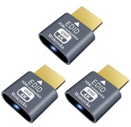 3 Pack HDMI Dummy Plug 4K HDR,Virtual Monitor EDID Emulator, Headless Display Adapter,Supports up to