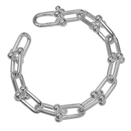 【日本直送】蒂芙尼 Hardware Large Link 手鍊 銀 925 約 61.5g TIFFANY&Co. 【二手】A 級