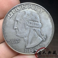 Rare Vintage Silver Dollar 1865 Washington Silver Dollar 1865 Washington Silver Dollar Vintage Silve