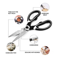 Stainless Steel Kitchen Scissors with Cover Multifunction Kitchen Shears Gunting Dapur Heavy Duty Ik