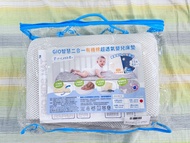 【GIO Pillow】中床 60x120cm 智慧二合一有機棉透氣嬰兒床墊 M號-派對小象