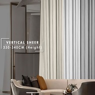 spluscurtain - Sheer 4 Mix Curtain Window Ready Made Hook Eyelet (330cm-340cm)