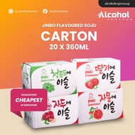 JINRO FLAVOURED SOJU CARTON 20 x 360ml (FOC 2 SHOTGLASS)