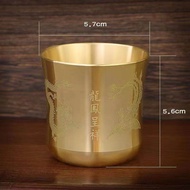 Pure Copper Ancient Chinese Style Wine Cup High End Gao Fen Carving Dragon And Phoenix White Wine Cu