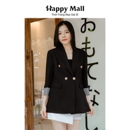 Happy MALL H.AKV004 women's long sleeve vest jacket with 4 buttons in copper
