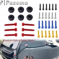 Motorcycle Windshield Windscreen Screew Rubber Washer Nut Bolt For Harley Softail Low Rider ST FXLRS