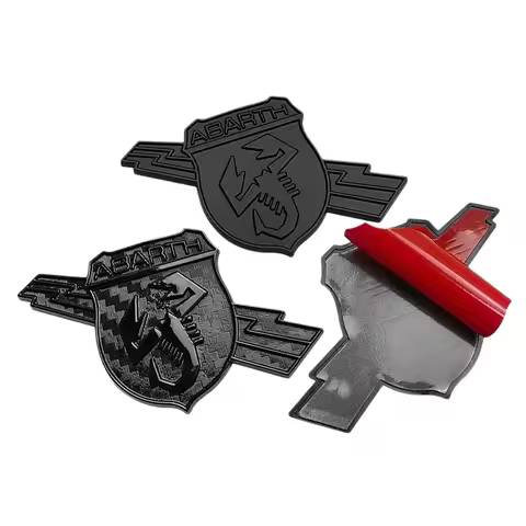 8.8x5.5cm Car Emblem for Abarth 500 600 500c Aegea Doblo Panda Tipo Punto Stilo Bravo Side Sticker R