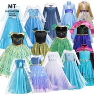 elsa Dress Dress Up Costume Girls Elsa Princess Dress Birthday Party Cosplay Costume Anna Princess T