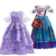 New Encanto Madrigal Dress Girl Mirabel Cosplay Princess Costume