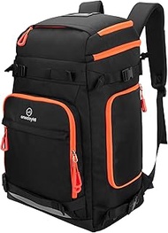 Ski Boot Bag, 65L Waterproof Ski Snowboard Boots Air Cushion Shoulder Pad Skiing Gear Bag Travel Bac