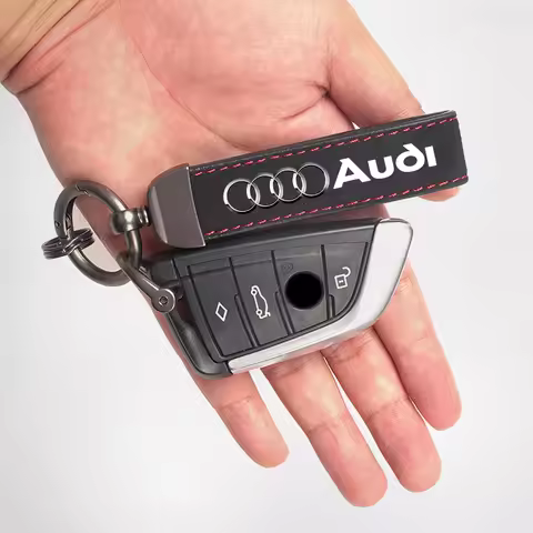 2026Suede Key Ring Sport Car Keychain Custom Gift With Emblem For Audi A1 A2 A3 A4 A5 A6 A7 A8 Q1 Q2