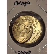 (RARE) 2020 Error Coin Double Struck Error 3rd Series 20 Sen UNC