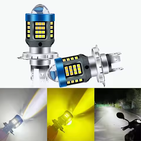 1 Piece H4 H6 LED Moto BA20D P15D LED Motorcycle Headlight Bulbs White Yellow Hi Lo Lamp Scooter Acc
