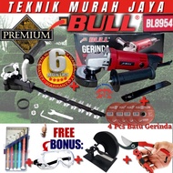 PAKET Mesin Gerinda Tangan 4 Adaptor Hedge Trimmer BULL BLSP01-007