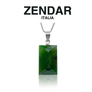 [ZENDAR] Top North American Jasper Angle Rectangular Pendant 11x18mm (Z6009)