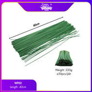 50PCS 40CM FLOWER STICK / TANGKAI BUNGA SABUN / SOAP FLOWER STICK / DAWAI BESI BUNGA / IRON FLOWER S
