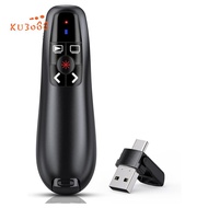 Powerpoint Presentation Clicker with 2-In-1 USB Type C, Rechargeable Wireless Page Turner Fly Mouse 