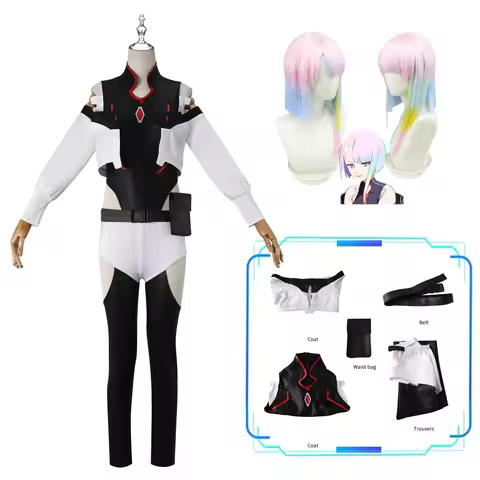 Cyberpunk Edgerunners David Lucy Cosplay Costume Full Set With Wig Anime Character Role‑Play Outfit 