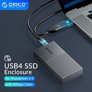 ORICO USB4.0 M2 NVMe SSD Enclosure 40Gbps PCIe3.0x4 Aluminum Case Compatible with Thunderbolt 3 4 USB4 for Apple MacBook Air Pro