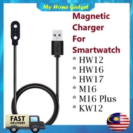 [Ready Stock] USB Magnetic Cable Charger For Smartwatch HW12 / HW16 / HW17 / M16 / M16 Plus / KW12