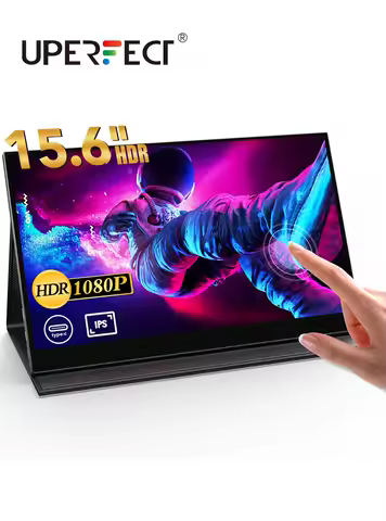 UPERFECT 15.6 inch Portable Monitor Touchscreen FHD 1080P External Gaming Display USB-C HDMI Port fo